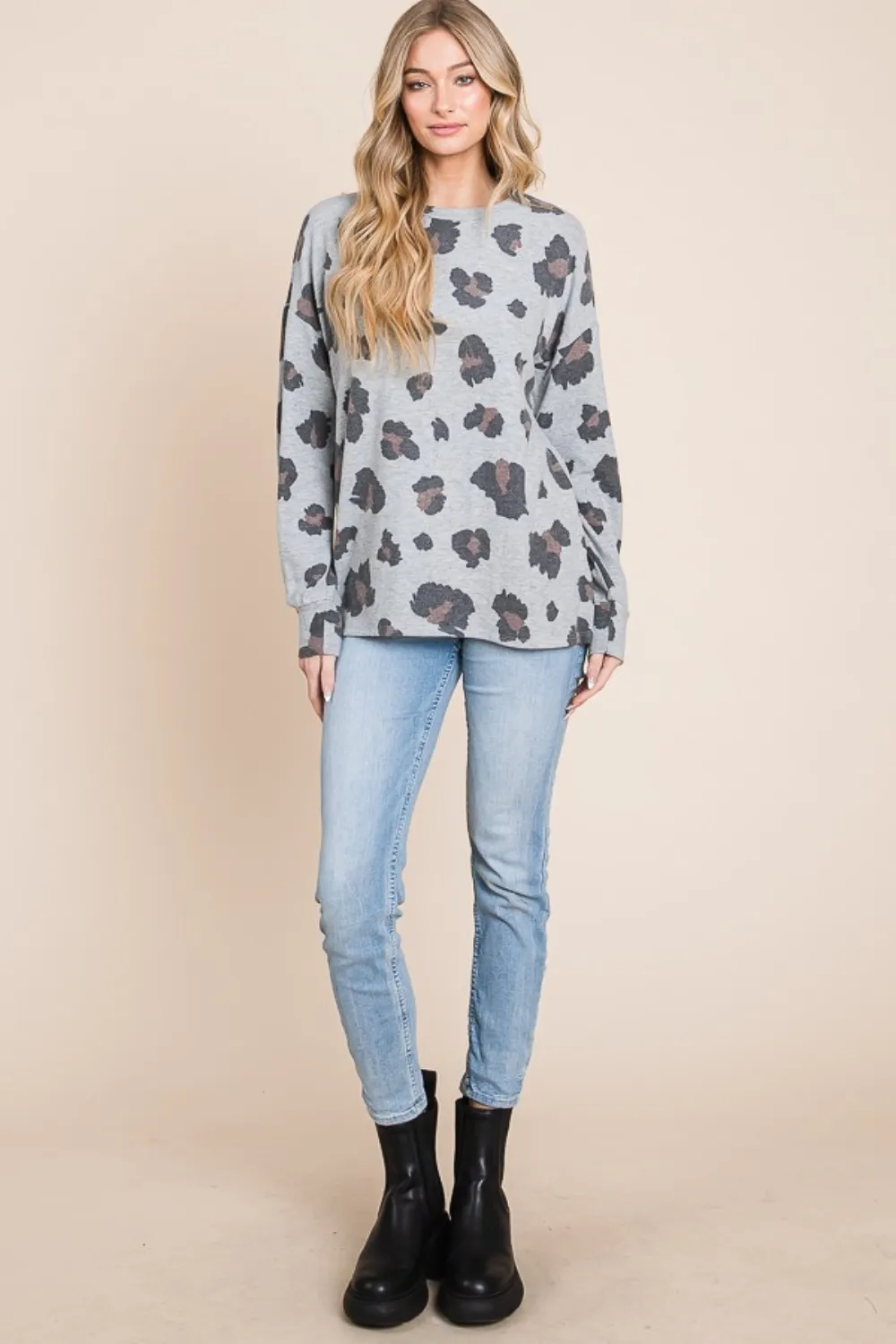 Leopard Drop Shoulder T-Shirt, image 6