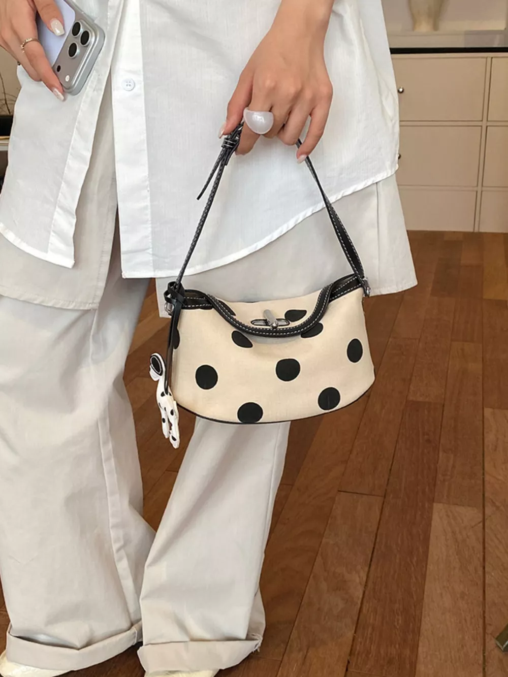 Polka Dot Shoulder Bag, image 4