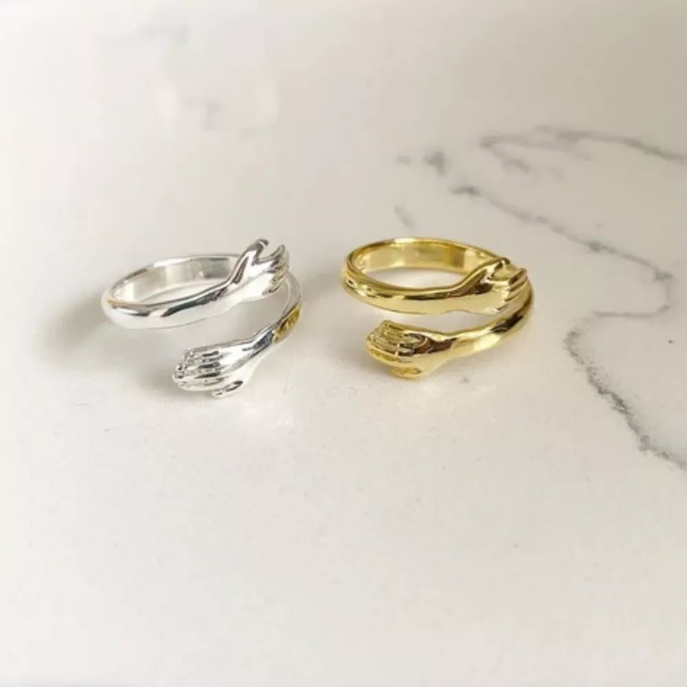 925 Sterling Silver Hug Bypass Ring, image 8