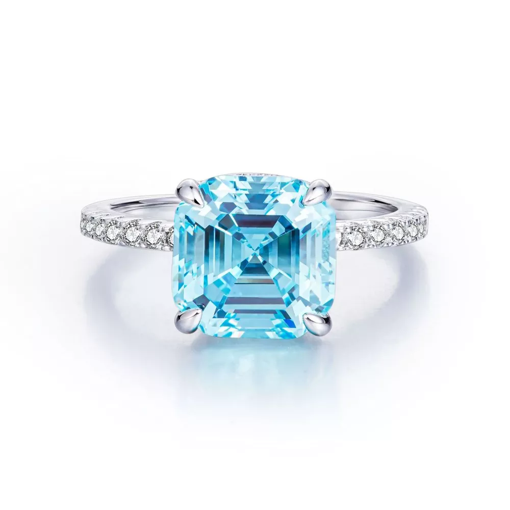 925 Sterling Silver Square Ring, image 5