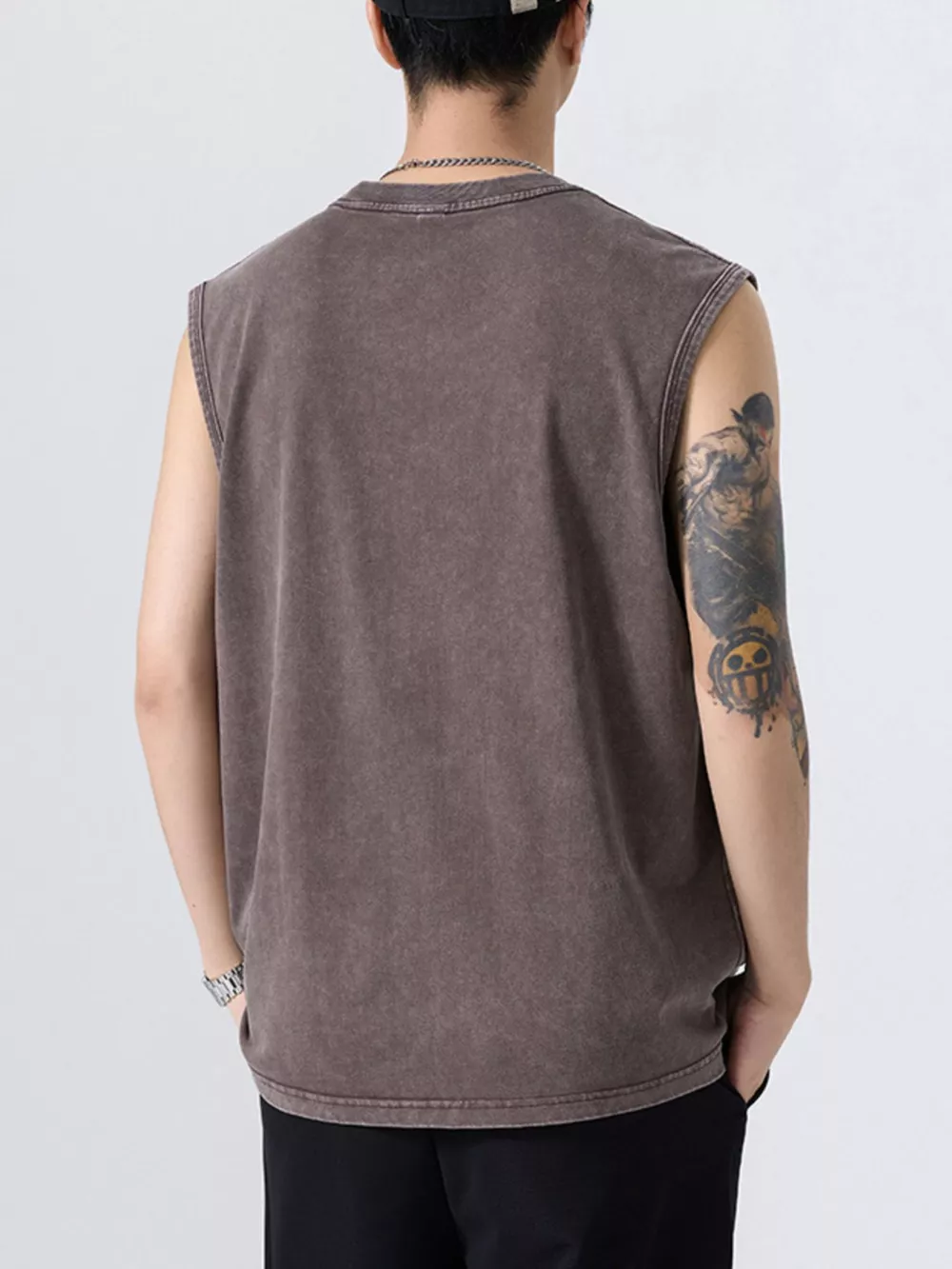 Men's Plus Size Round Neck Tank, image 8