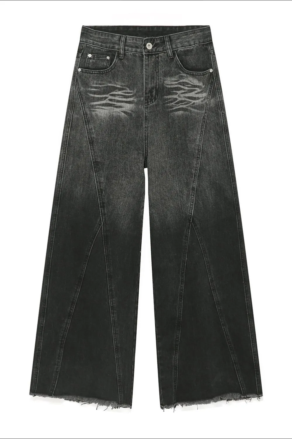 Raw Hem Jeans with Pockets, image 6