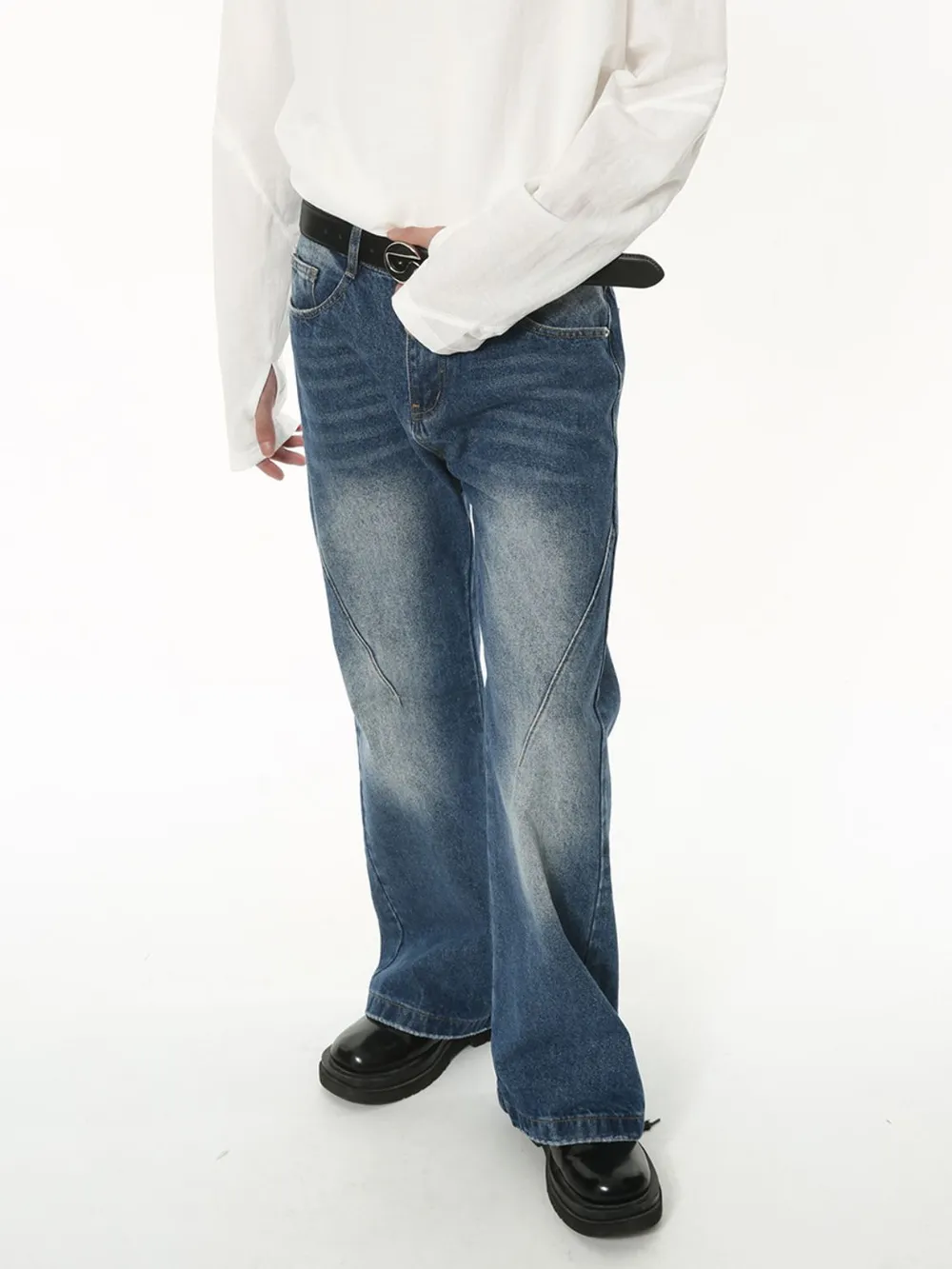 Men's Mid Rise Jeans with Pockets, image 4