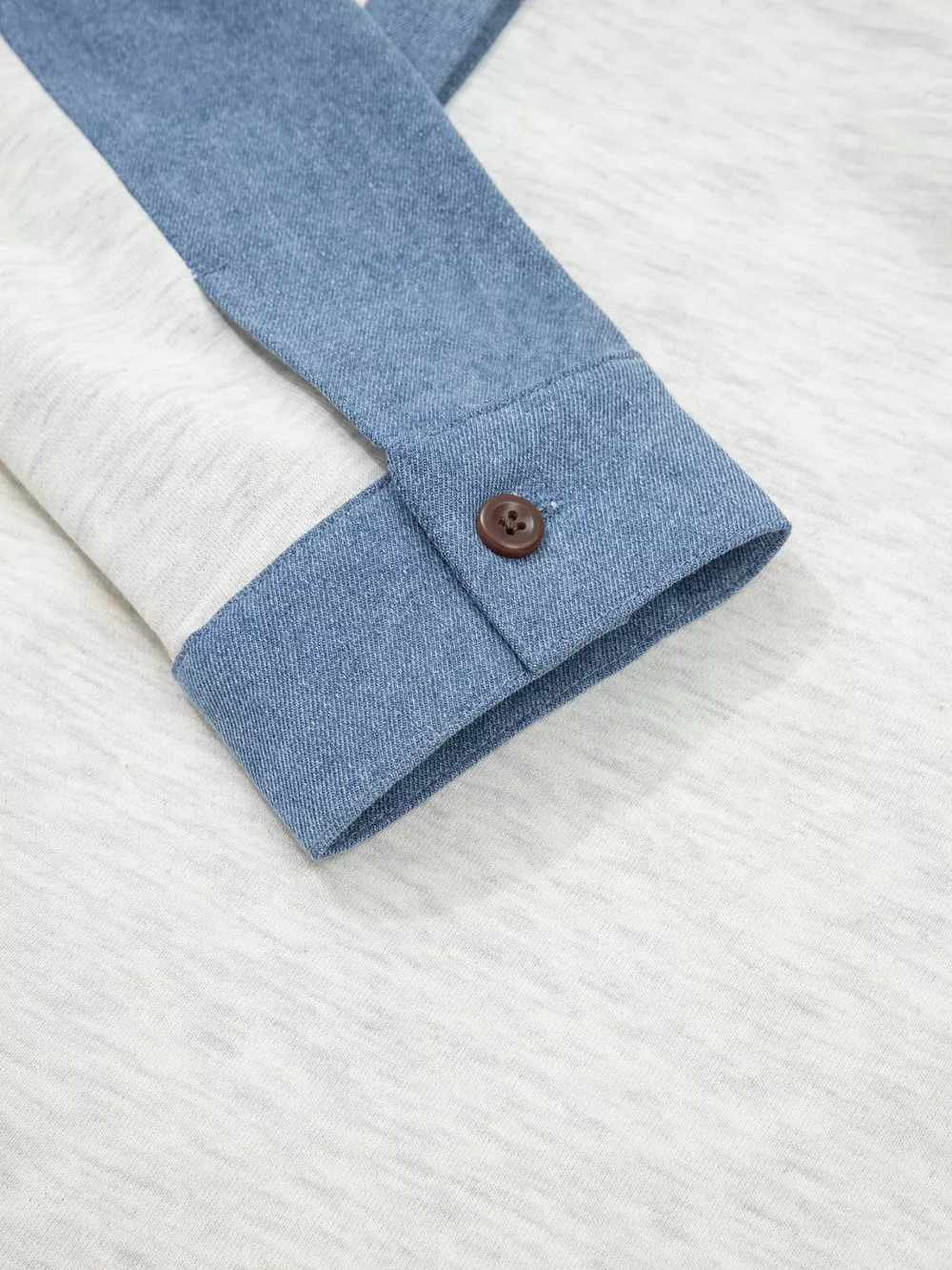 Color Block Button Detail Long Sleeve Top, image 2