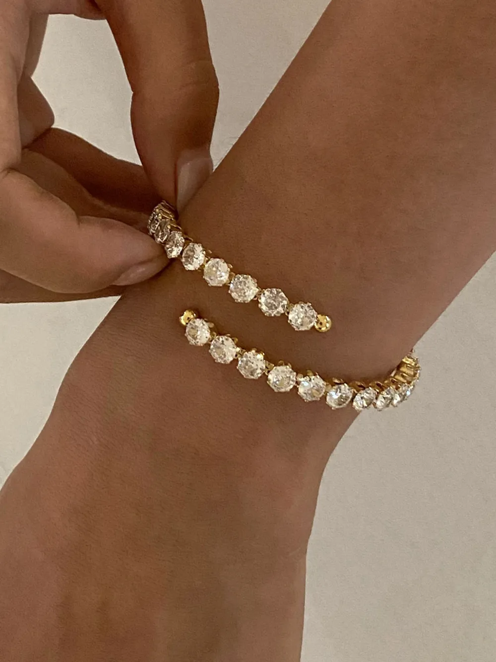 Stainless Steel Inlaid Zircon Bracelet, image 5