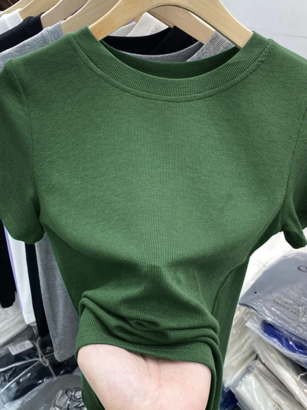 Crew Neck Short Sleeve T-Shirt, image 3