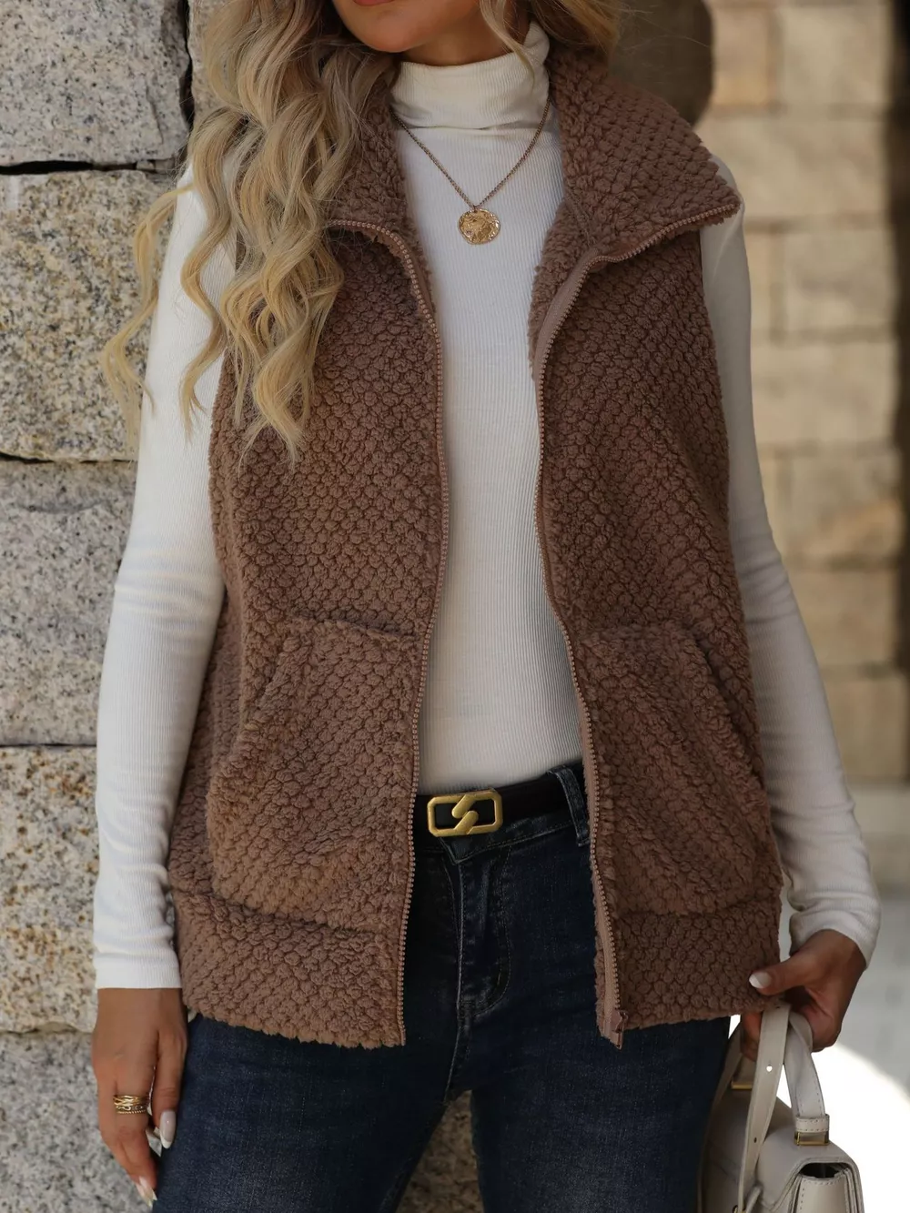Zip-Up Vest Coat, image 6