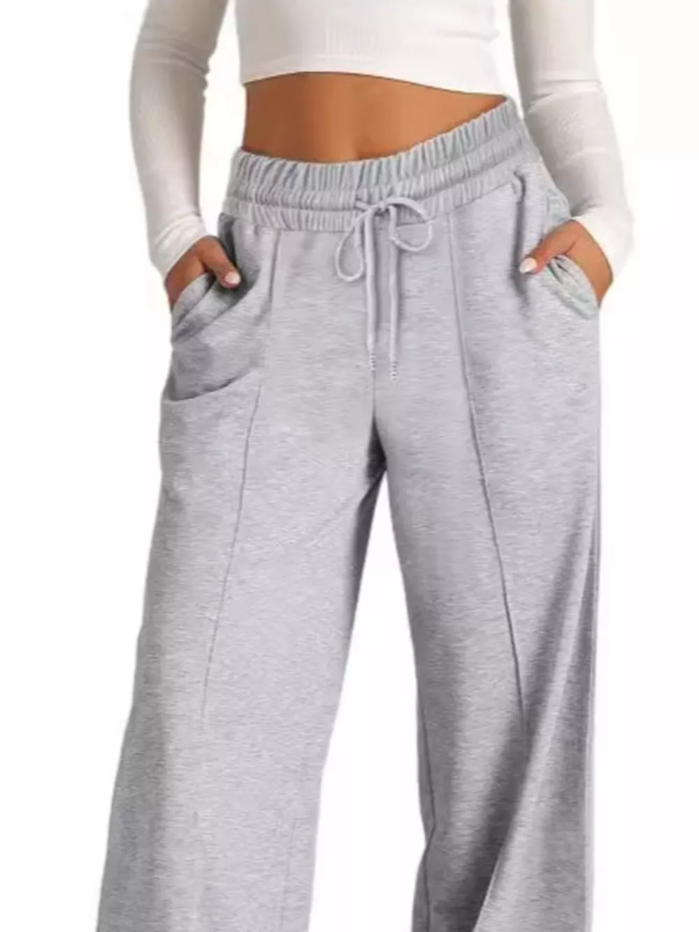 Wide Leg Drawstring Pants, image 6