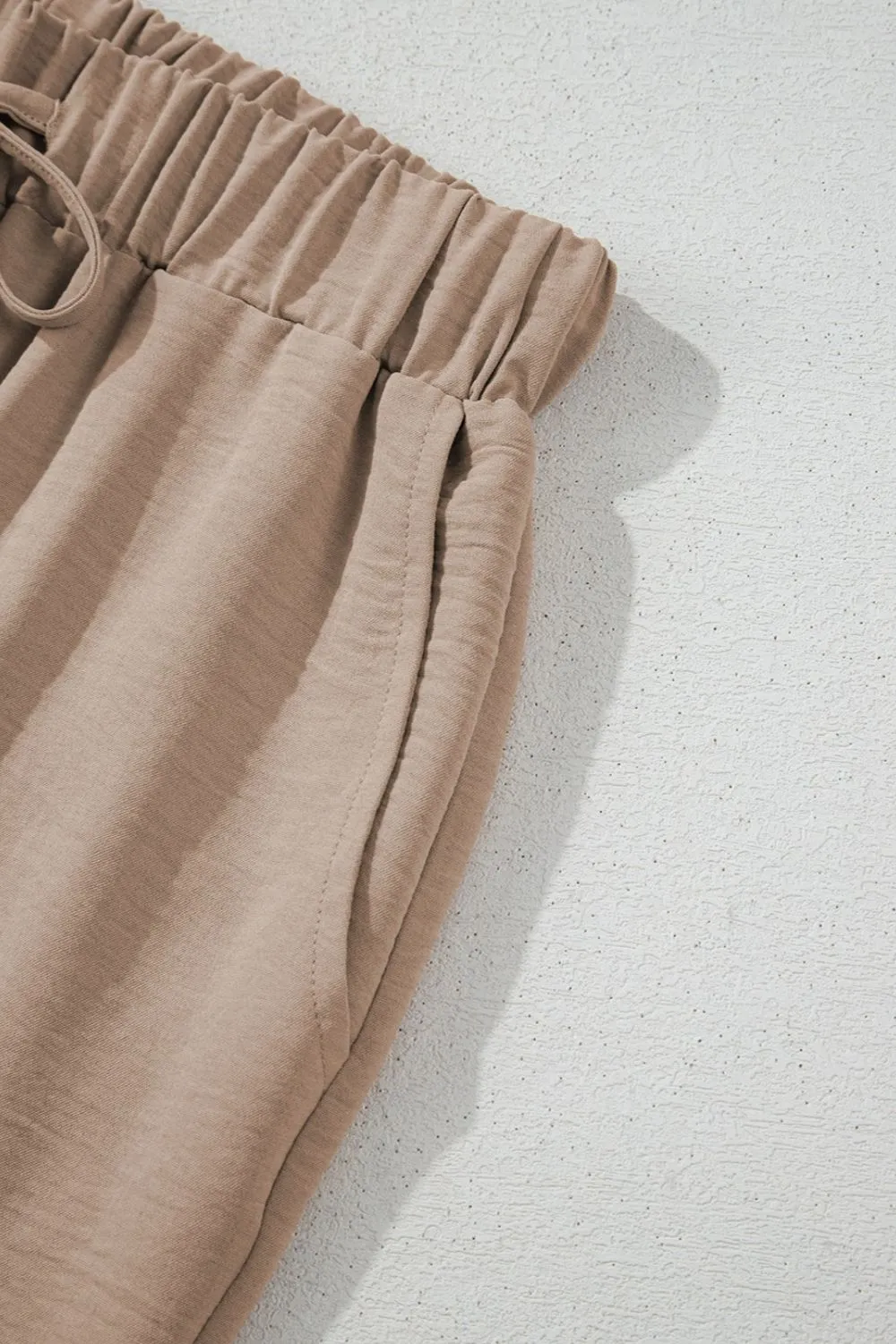 Button Down Vest and Drawstring Wide Leg Pants Set, image 5