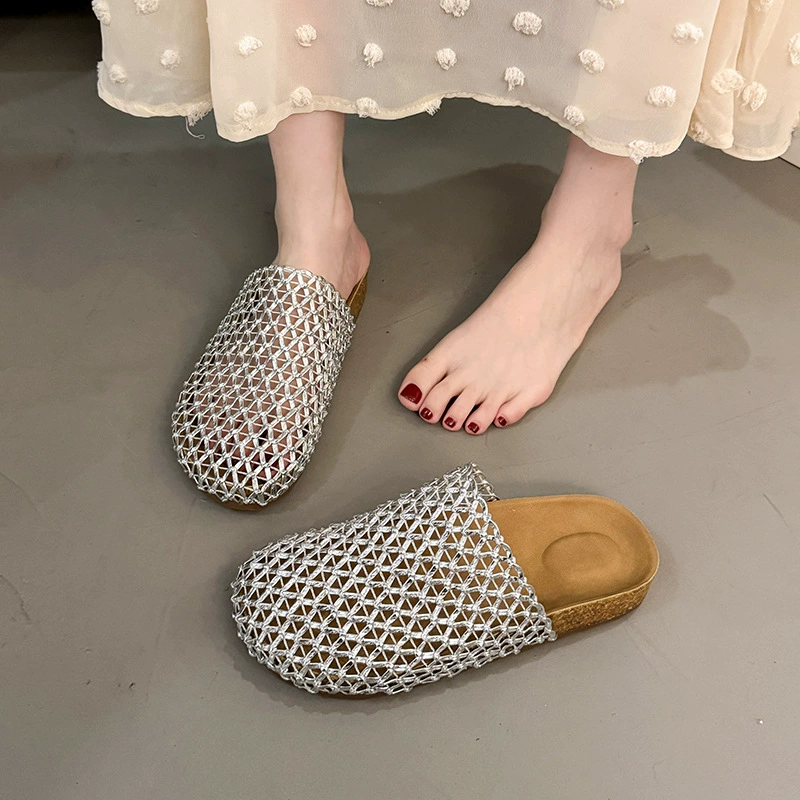 Woven Mesh Breathable Slip-on Sandals, image 6