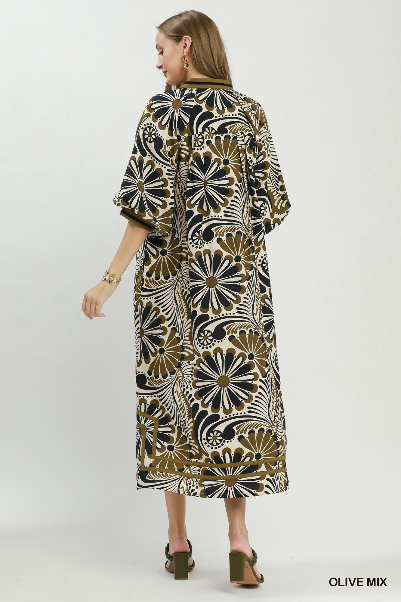 Abstract Print Midi Dress, image 3