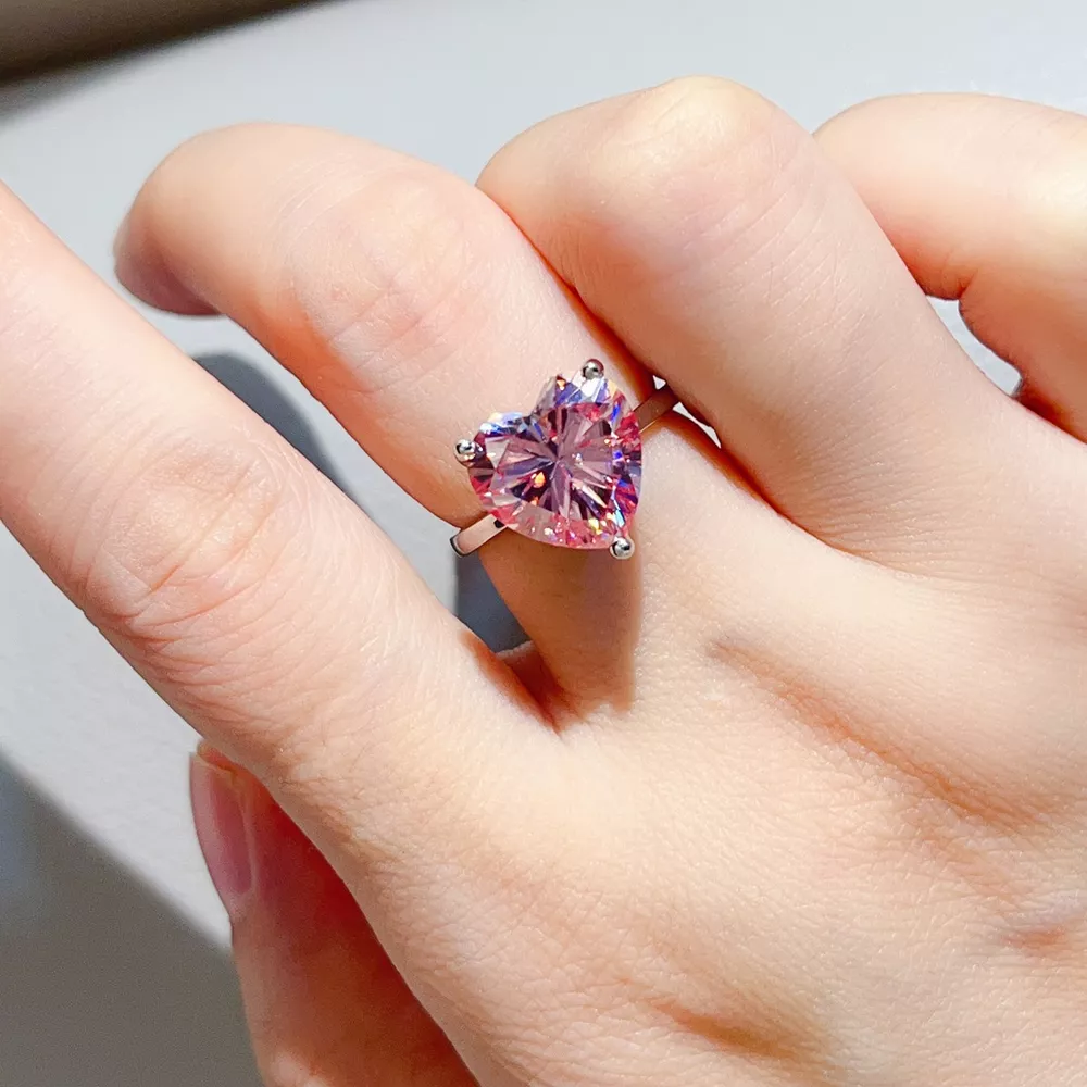 5 Carat 925 Sterling Silver Moissanite Ring, image 5