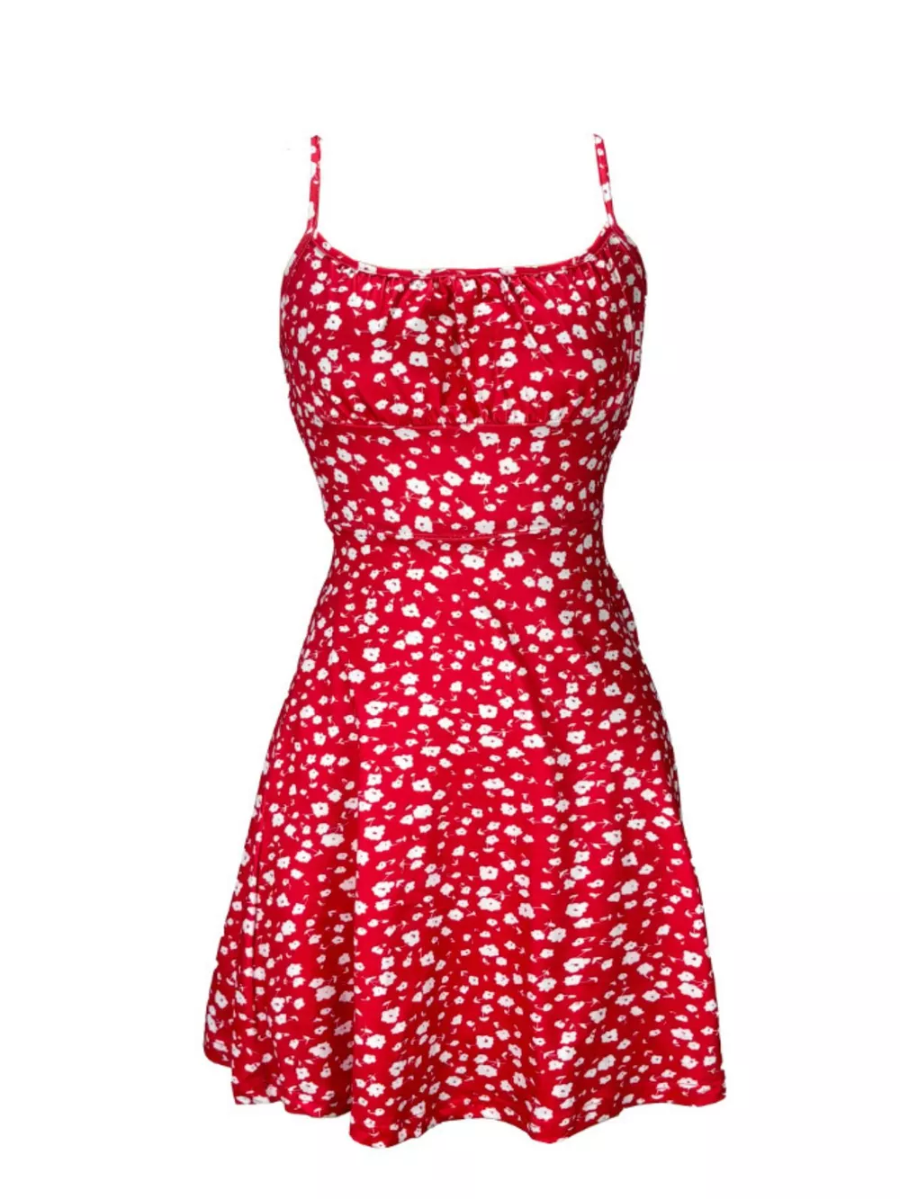 Floral Print Tie Strap Mini Dress, image 4
