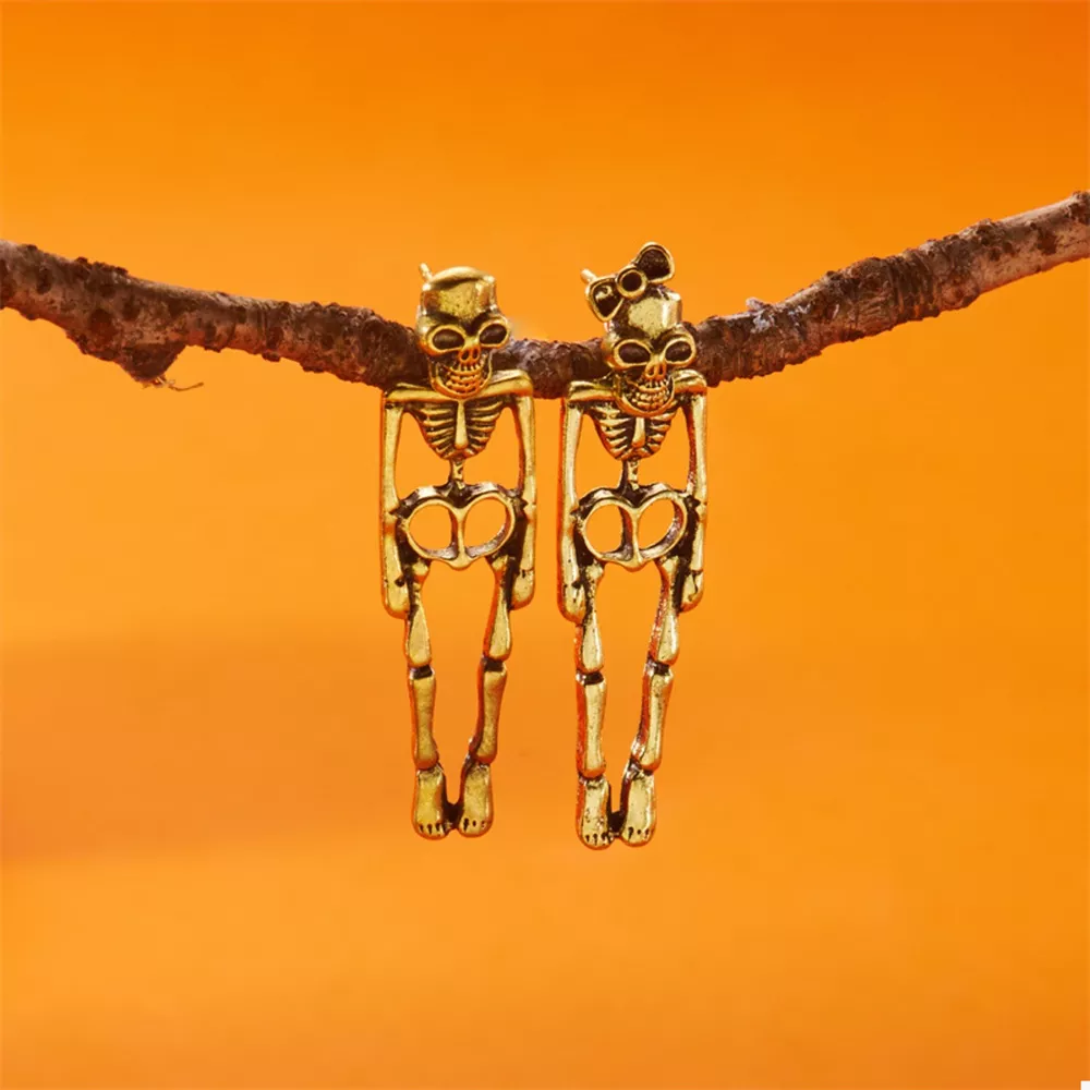 Halloween Skeleton Drop Earrings, image 2