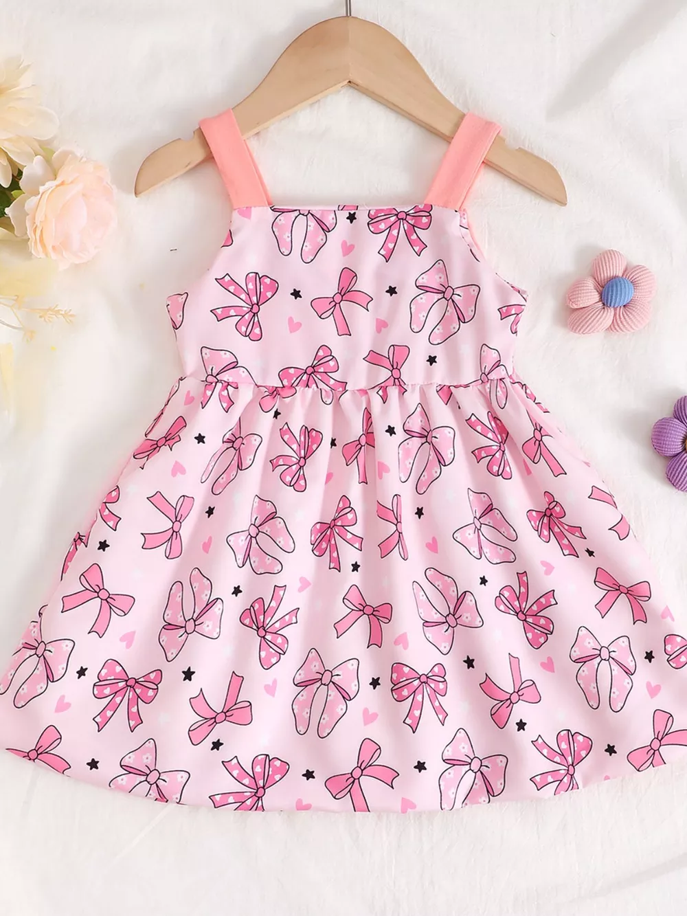 Children's Bow Front Printed Dress, image 6