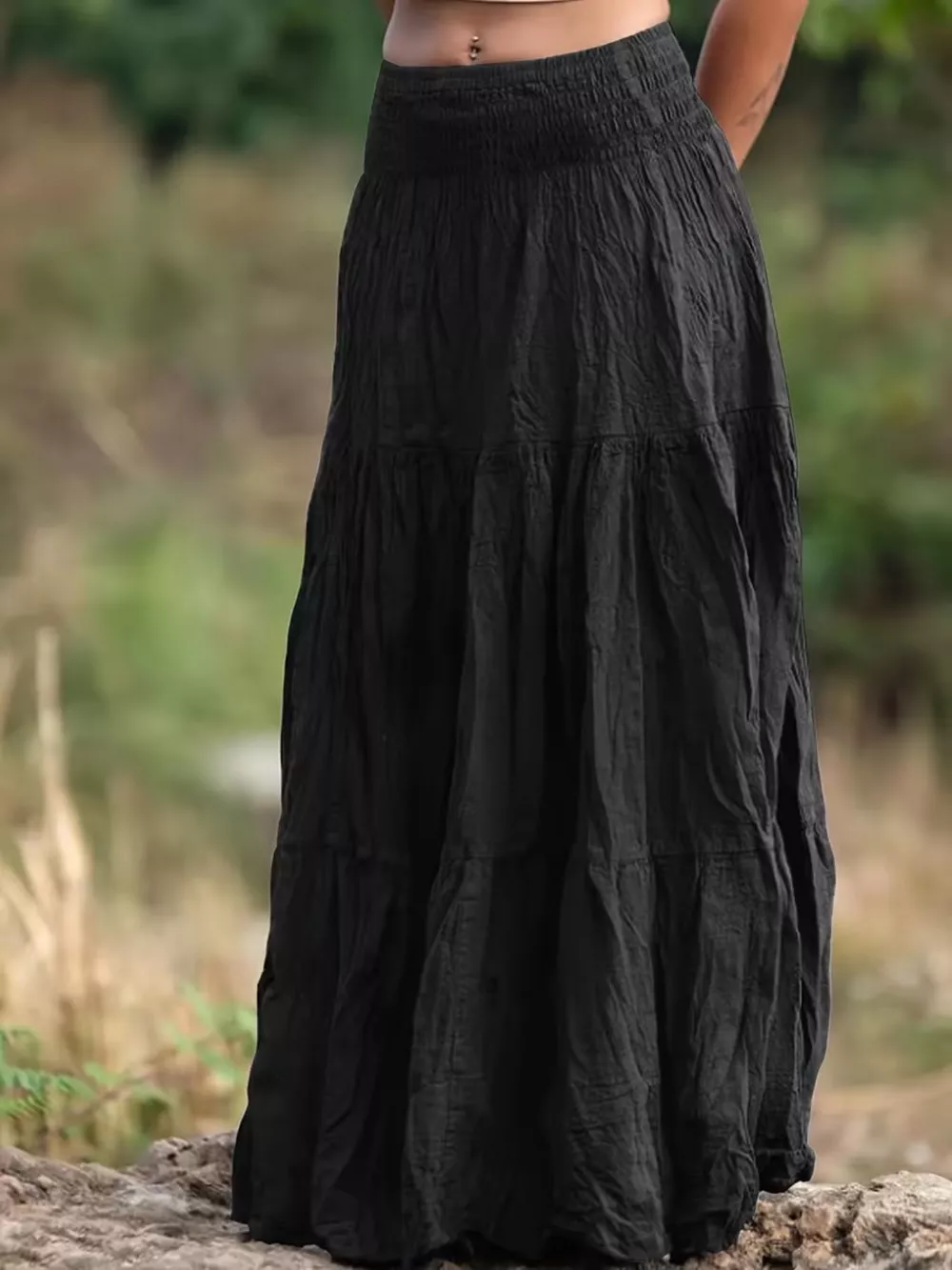 Tiered Maxi Skirt, image 3
