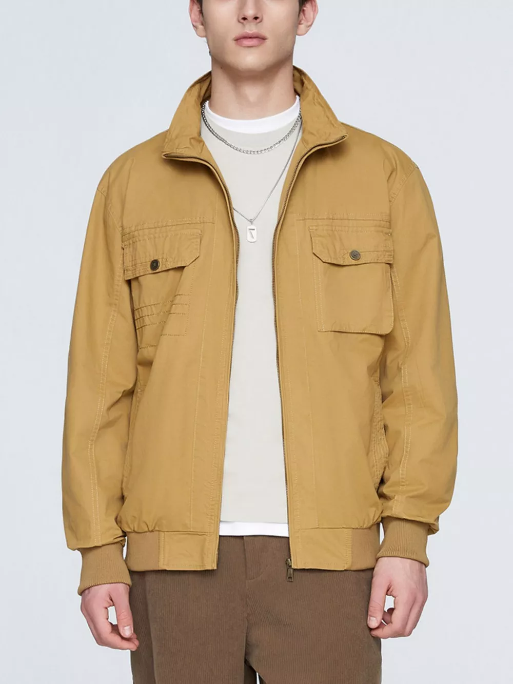 Men's Plus Size Casual Lightweight Zip-Up Jacket, image 4
