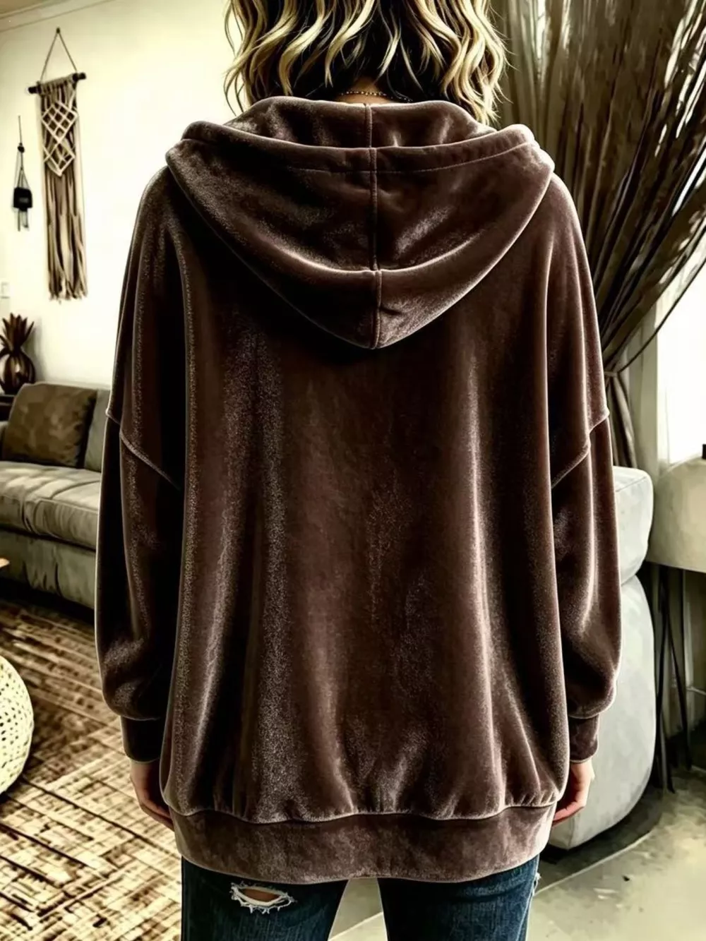 Full Size Casual Button-Down Hooded Outerwear Plus Size, image 8