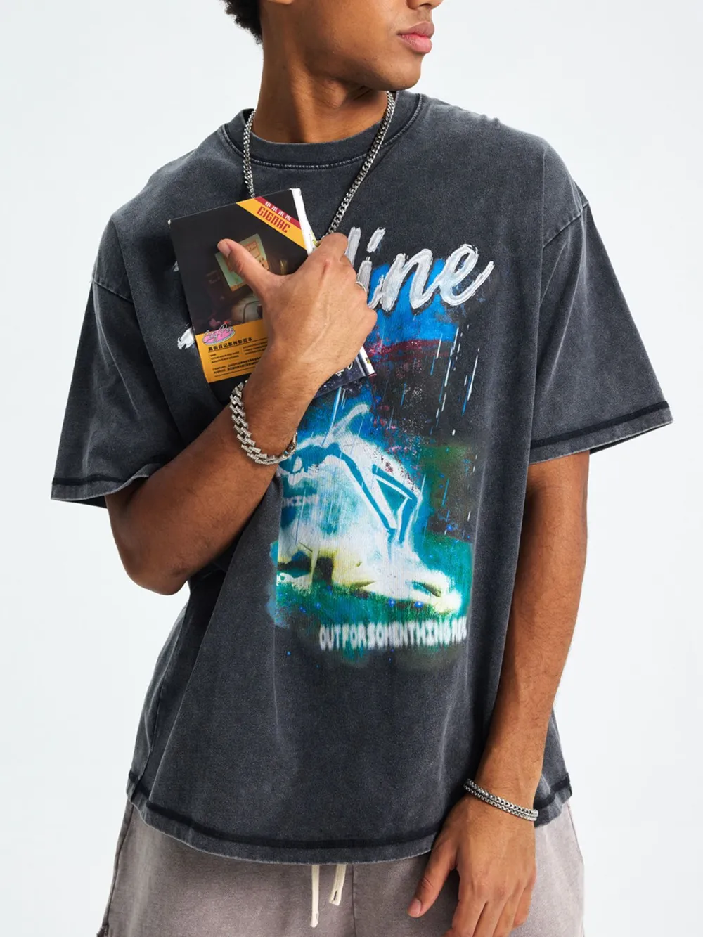 Men's Graphic Round Neck Short Sleeve T-Shirt, image 5