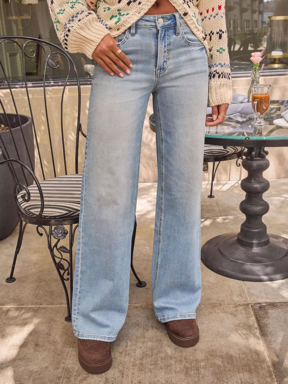 Washed Wide Leg Jeans, image 2
