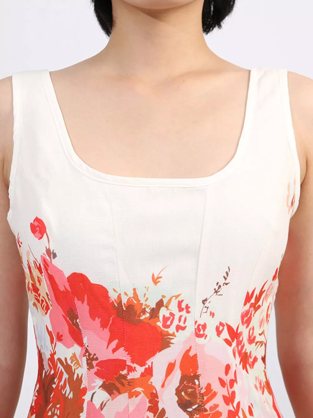 Floral Print Sleeveless A-Line Mini Dress, image 7