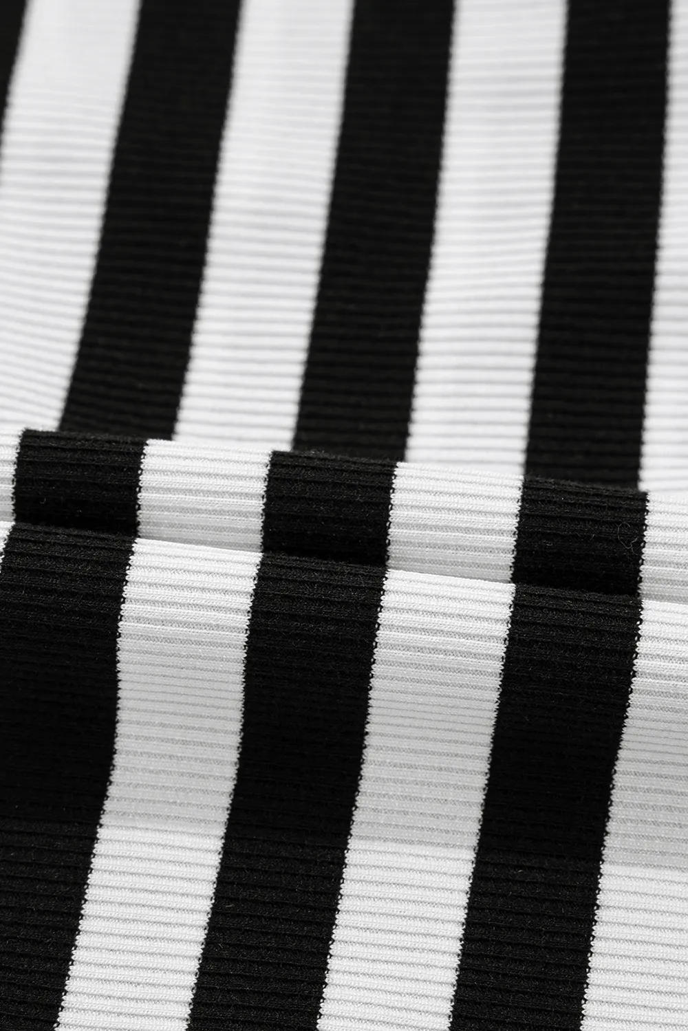 Striped Lace Detail V Neck Top, image 2
