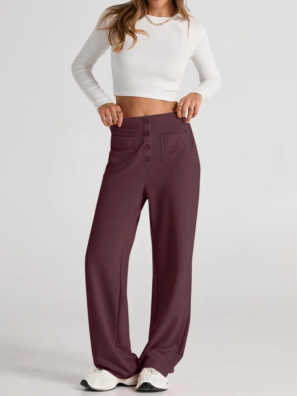 High Waist Wide Leg Pants, image 2