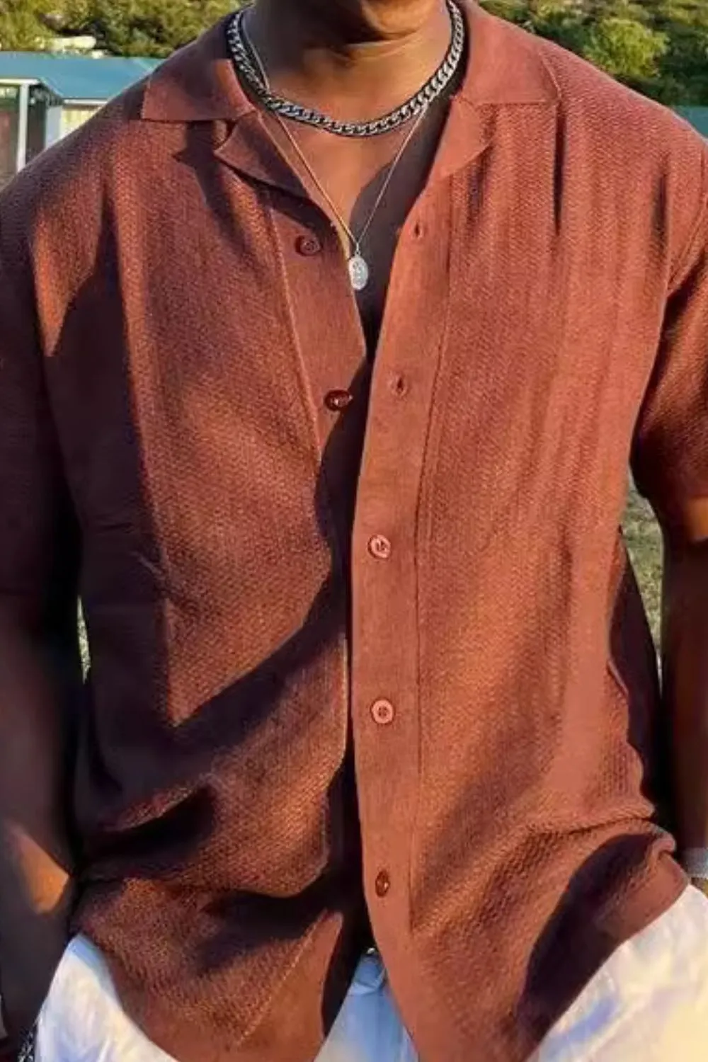 Men's Plus Size Button Down Short Sleeve Shirt, image 3