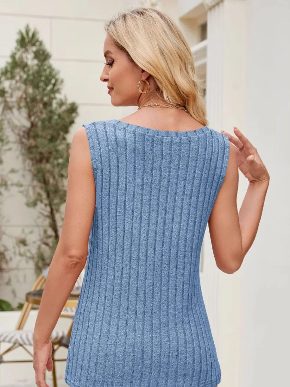 Ribbed Round Neck Tank, image 12