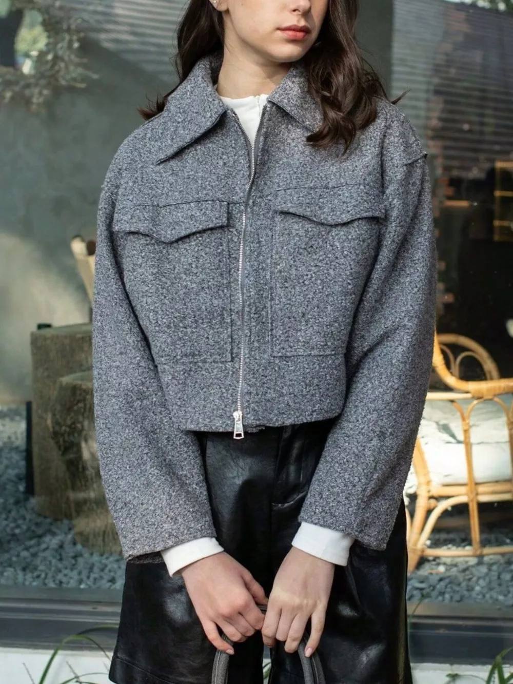 Zip Up Cropped Jacket, image 8