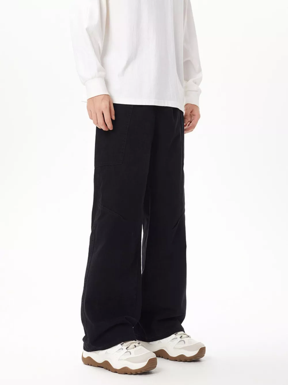 Men's Full Size Wide Leg Cargo Jeans Plus Size, image 2