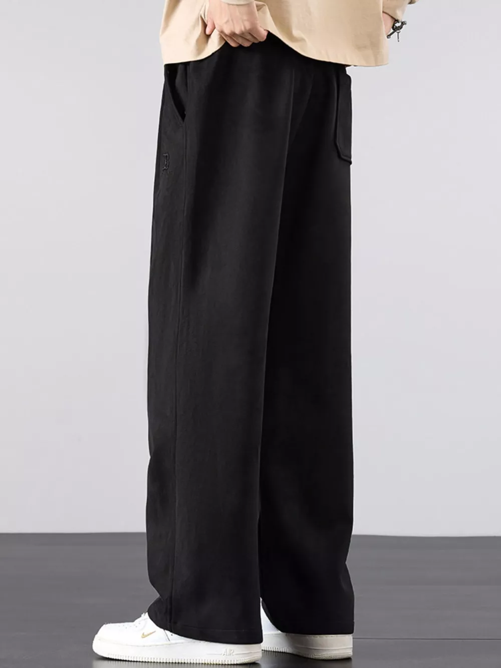 Men's Plus Size Casual Loose-Fit Drawstring Pants, image 3