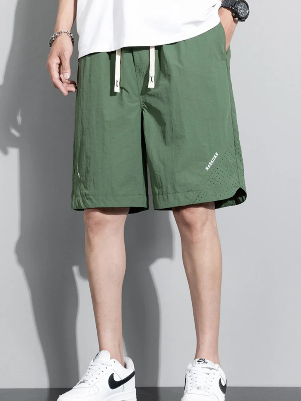 Men's Plus Size Drawstring Shorts with Pockets, image 8