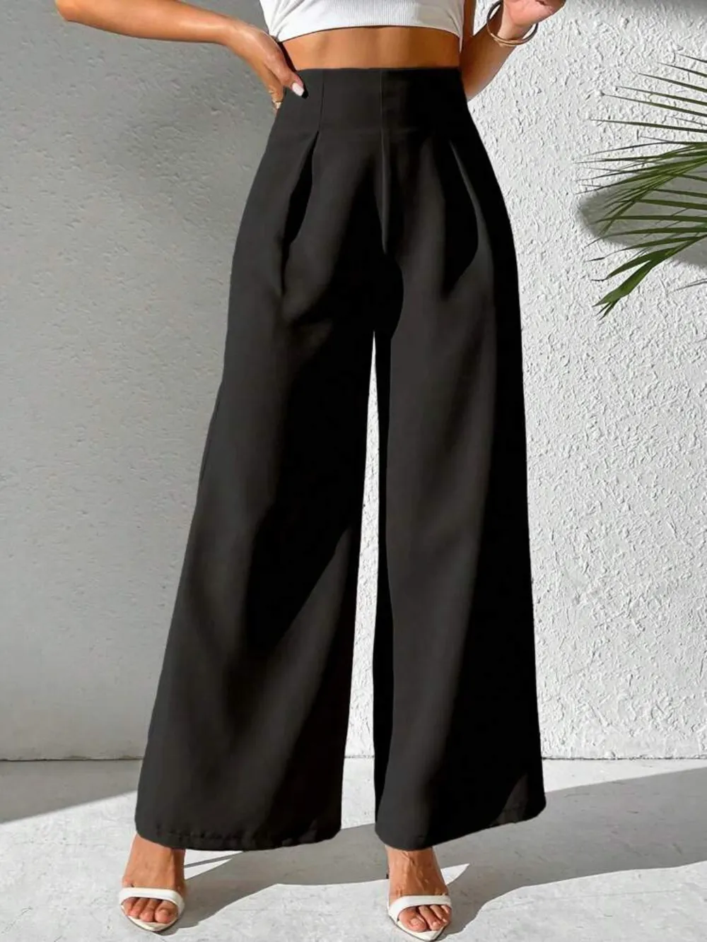 Wide Leg High Waist Pants, image 3