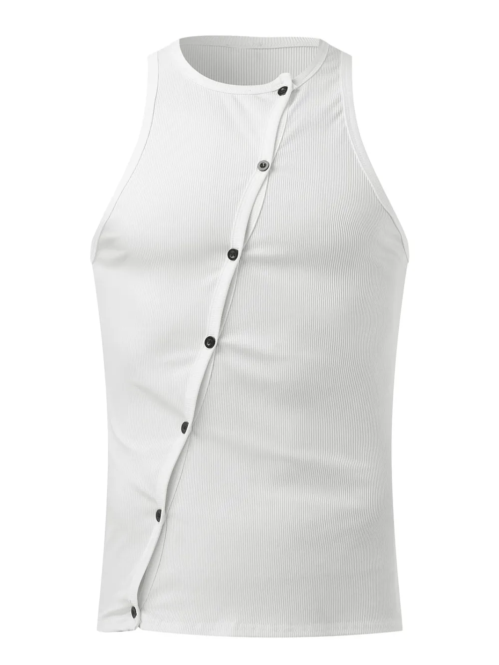Men's Full Size Cutout Round Neck Tank Plus Size, image 3