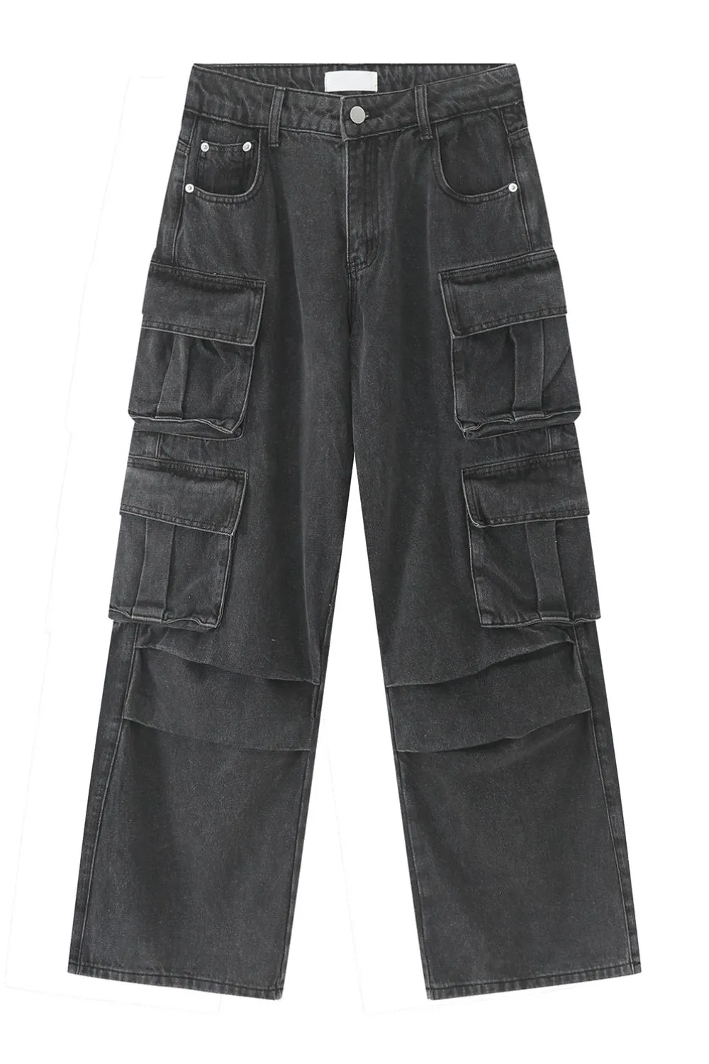 Men's Multi-Pocket Pleated Cargo Jeans, image 5