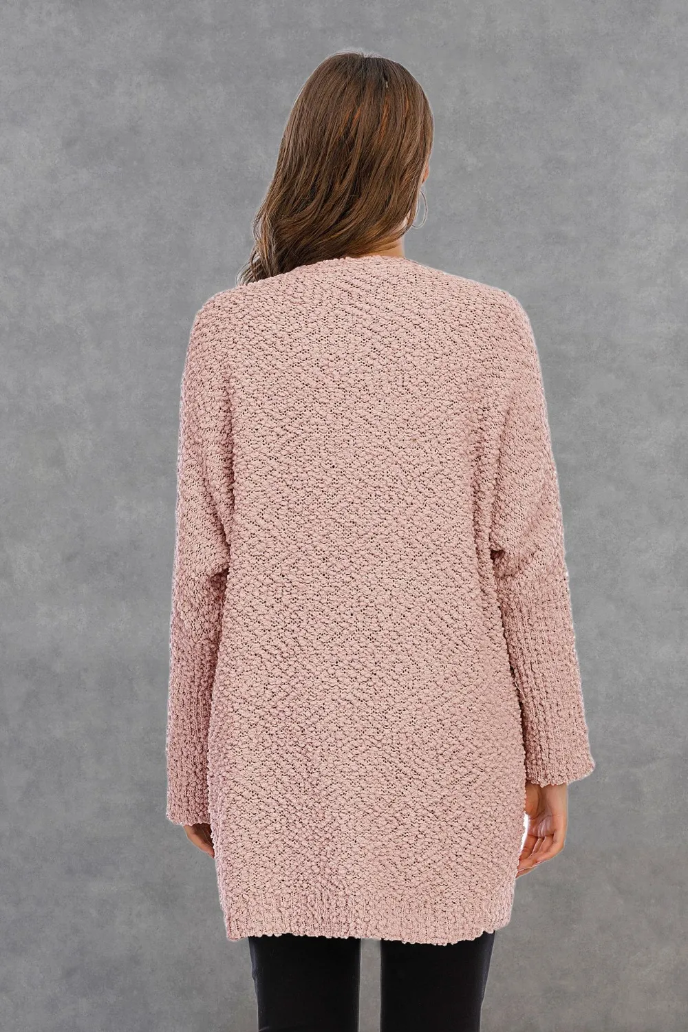 Pocketed Open Front Long Sleeve Cardigan, image 7