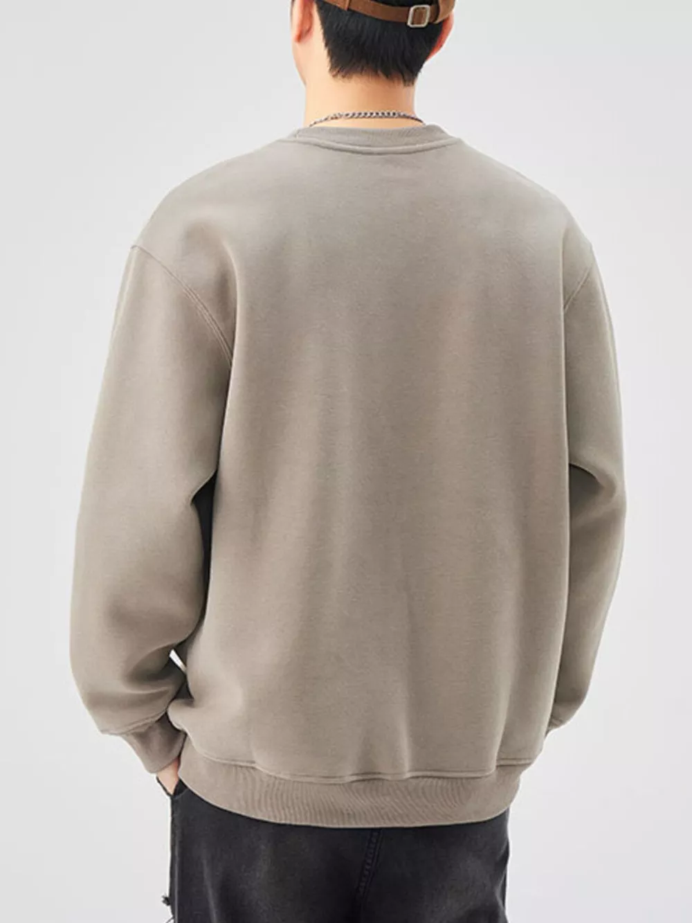 Men's Plus Size Graphic Crew Neck Sweatshirt, image 8