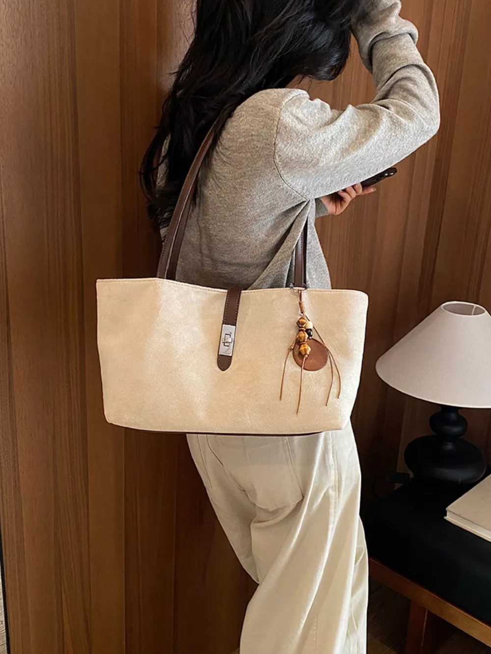 Buckle Detail Shoulder Bag, image 6