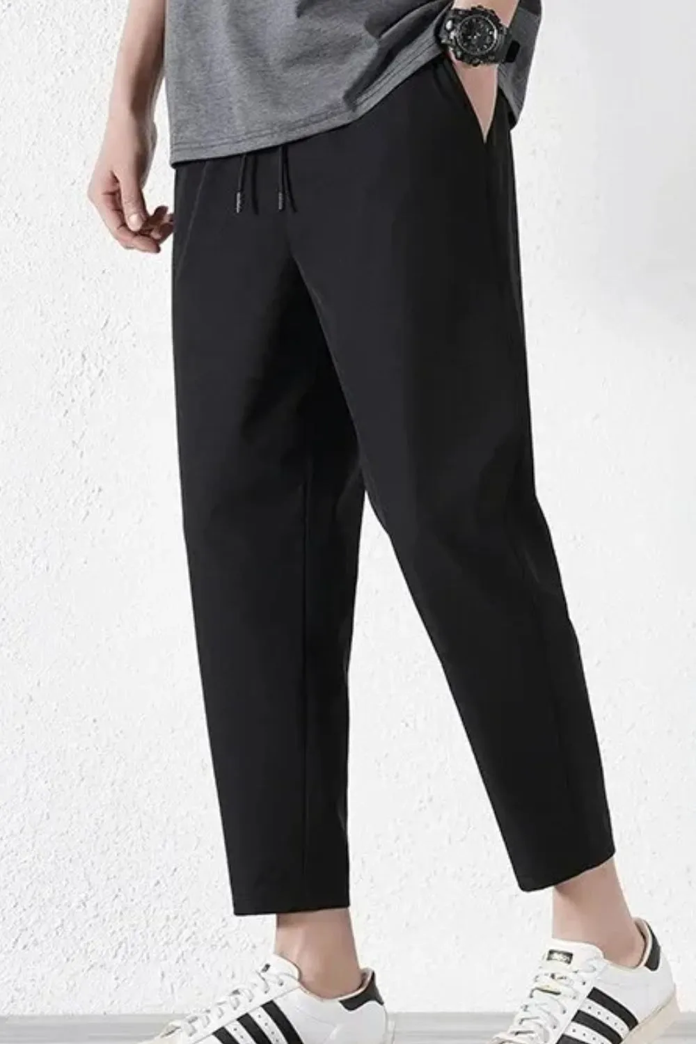 Men's Plus Size Drawstring Pants with Pockets