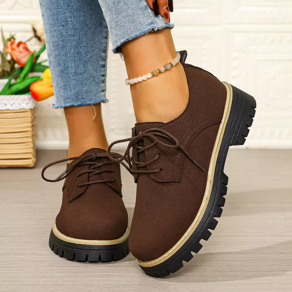 Round Toe Lace-Up Loafers, image 3