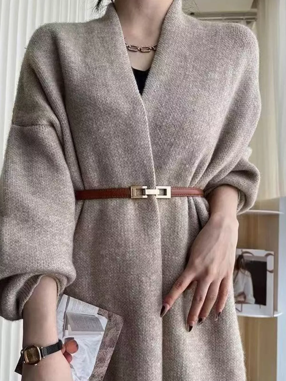 Skinny Belt with Golden Buckle, image 5