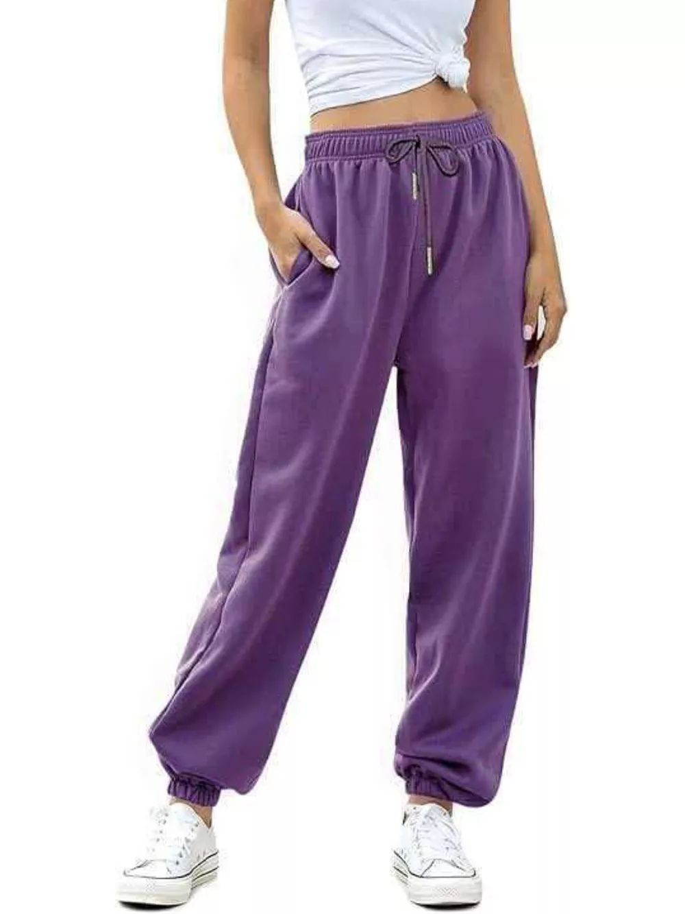 Loose Fit Drawstring Joggers, image 11
