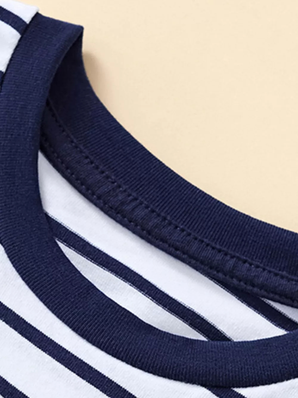 Children's Striped Truck Graphic Crew Neck T-Shirt, image 2