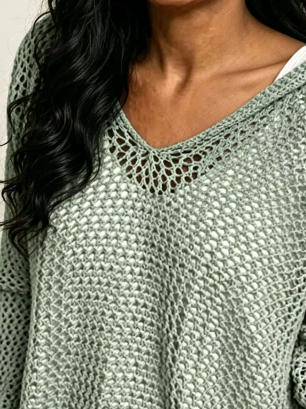 Loose Knit Hooded Cover Up, image 5