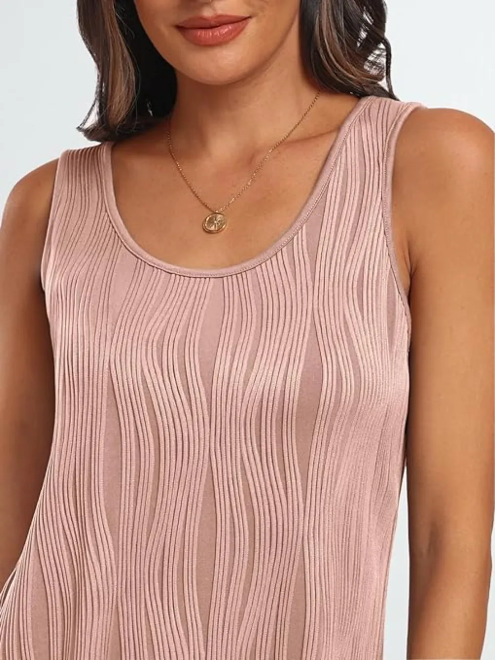 Round Neck Wide Strap Tank, image 12