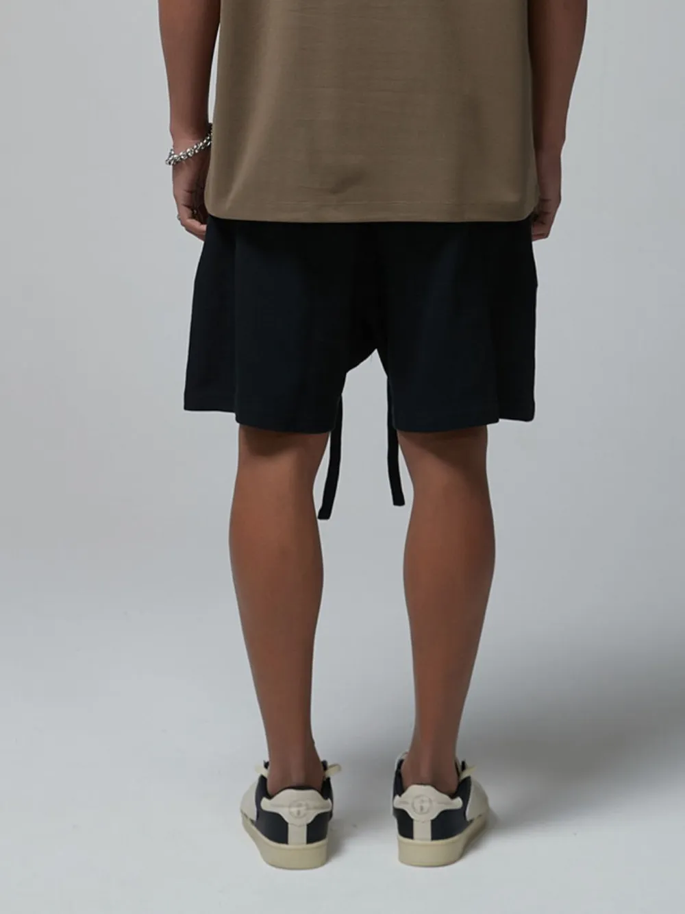 Men's Drawstring Waffle Shorts with Pockets, image 11