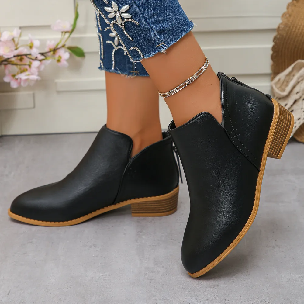 Classic Block Heel Ankle Boots, image 5