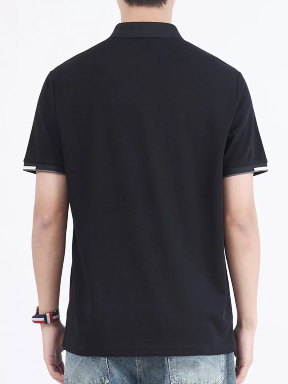 Men's Plus Size Button Detail Short Sleeve Polo, image 5