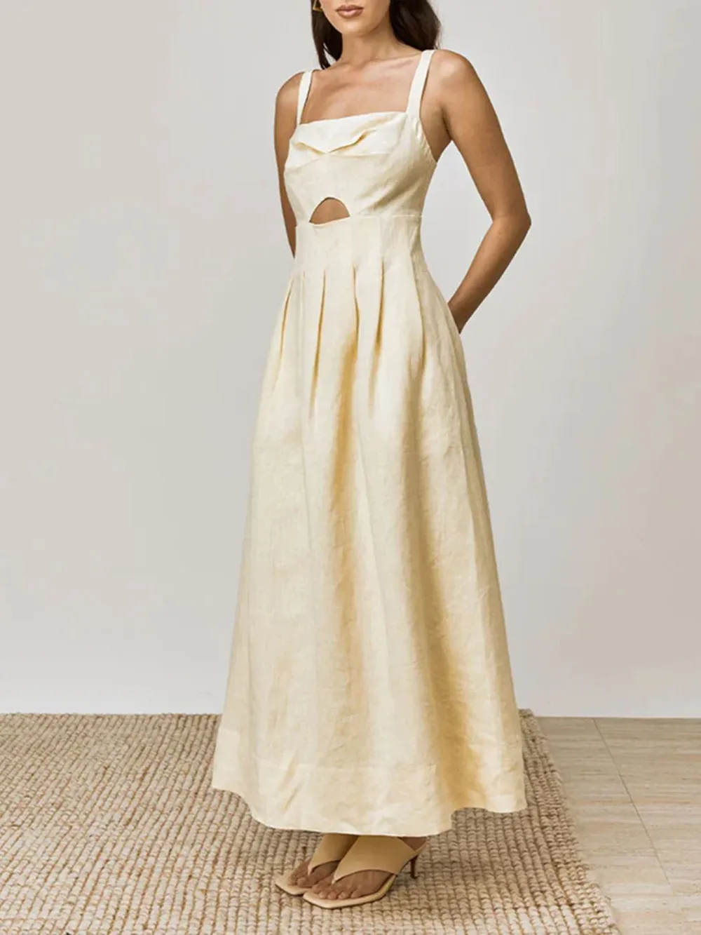 Cutout Square Neck Cami Dress, image 16